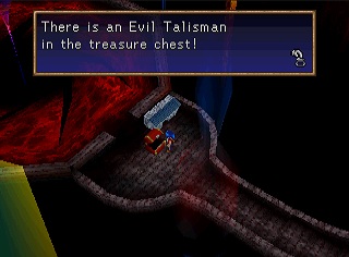 evil talisman in a chest