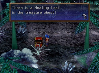 A healing leaf in a chest