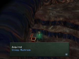 creepy mushroom in a chest
