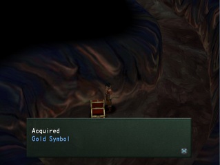 gold symbol in a chest