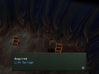 life syringe in a chest