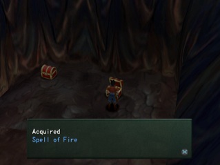 spell of fire in a chest