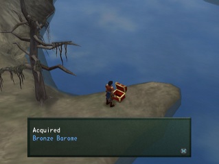 bronze barome in a chest