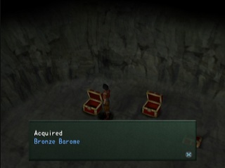 bronze barome in a chest